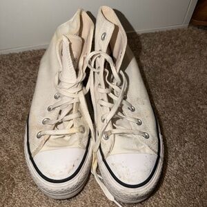 Classic Cream High-Top Sneakers